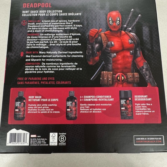 Every Man Jack x Marvel Deadpool Hawt Sauce Body Collection - Picture 2 of 3